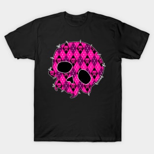 Pink Argyle Skull T-Shirt